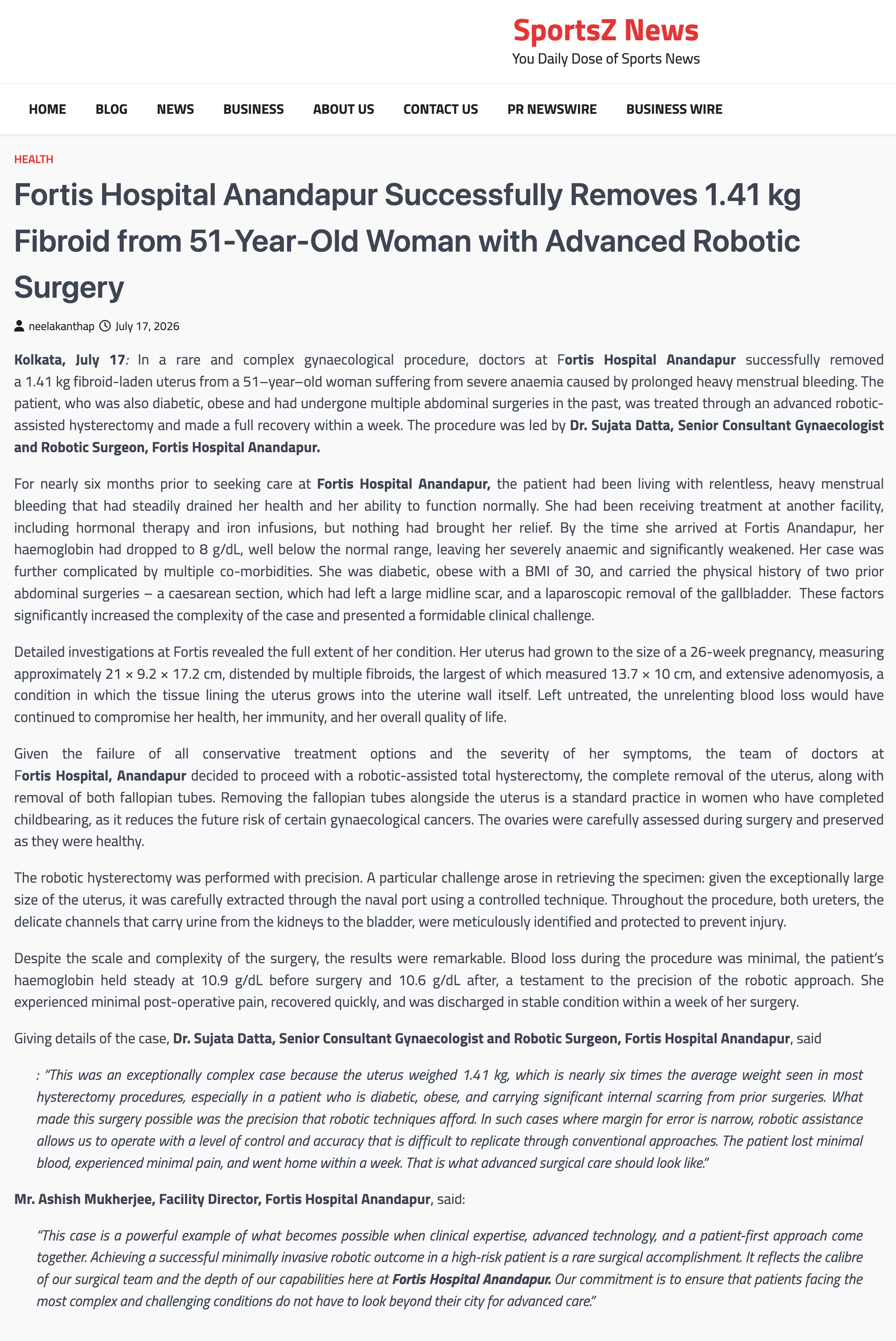 Dr Sujata Datta - Fibroids Treatment Kolkata